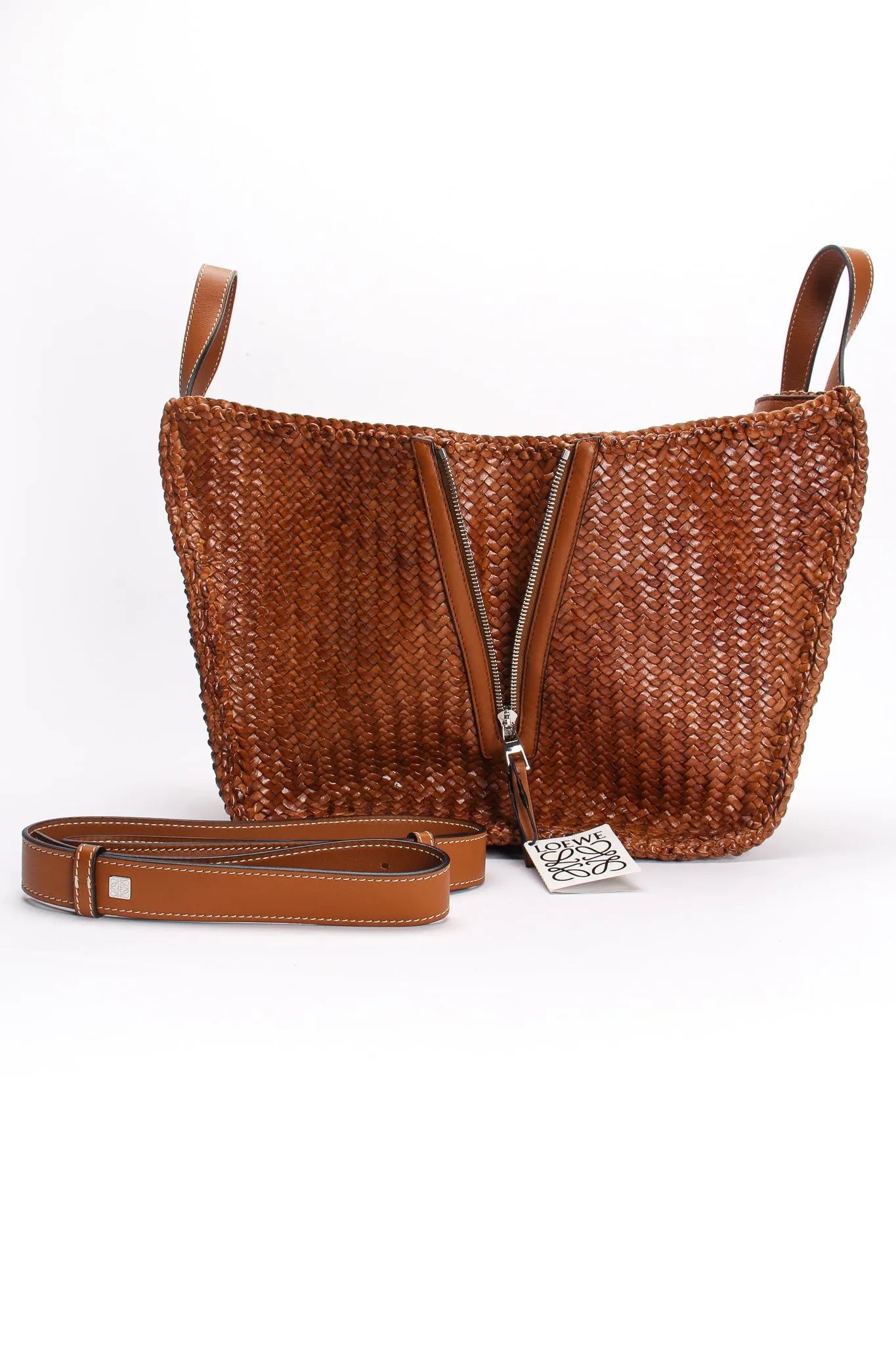 2019 Woven Leather Hammock Bag
