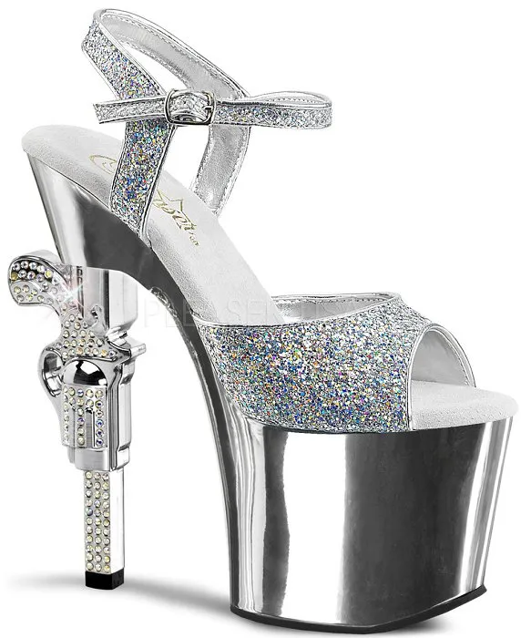 7" R/S Embellished Gun Heel (REVOLVER-709G)