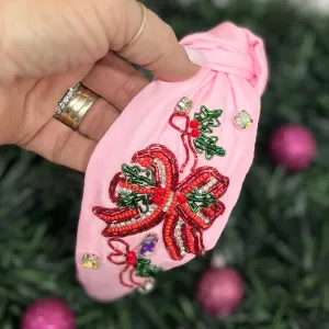 Beaded Headband with Bow