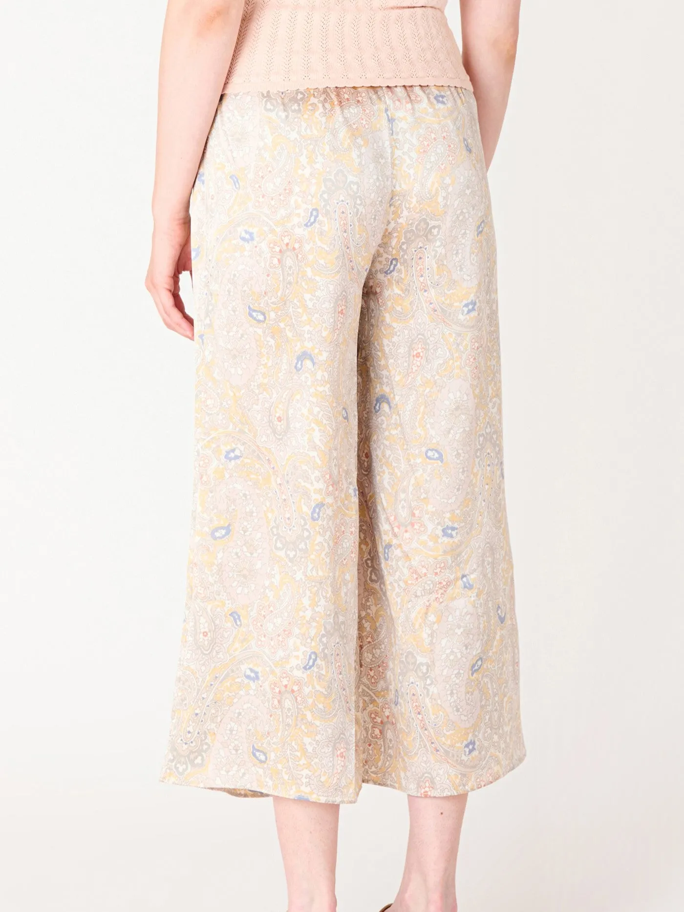 BLACK TAPE Paisley Wide Leg Culotte Pants
