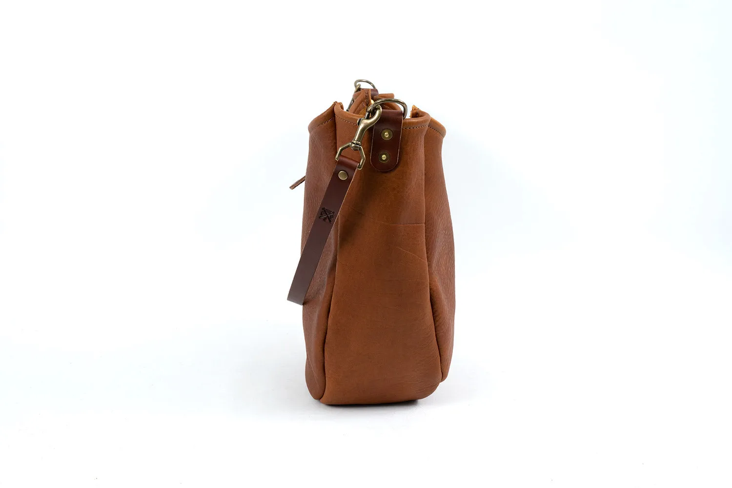 CELESTE LEATHER HOBO BAG - LARGE - JADE BISON