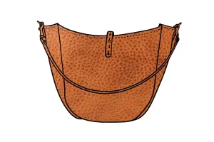 CELESTE LEATHER HOBO BAG - MEDIUM - HONEY