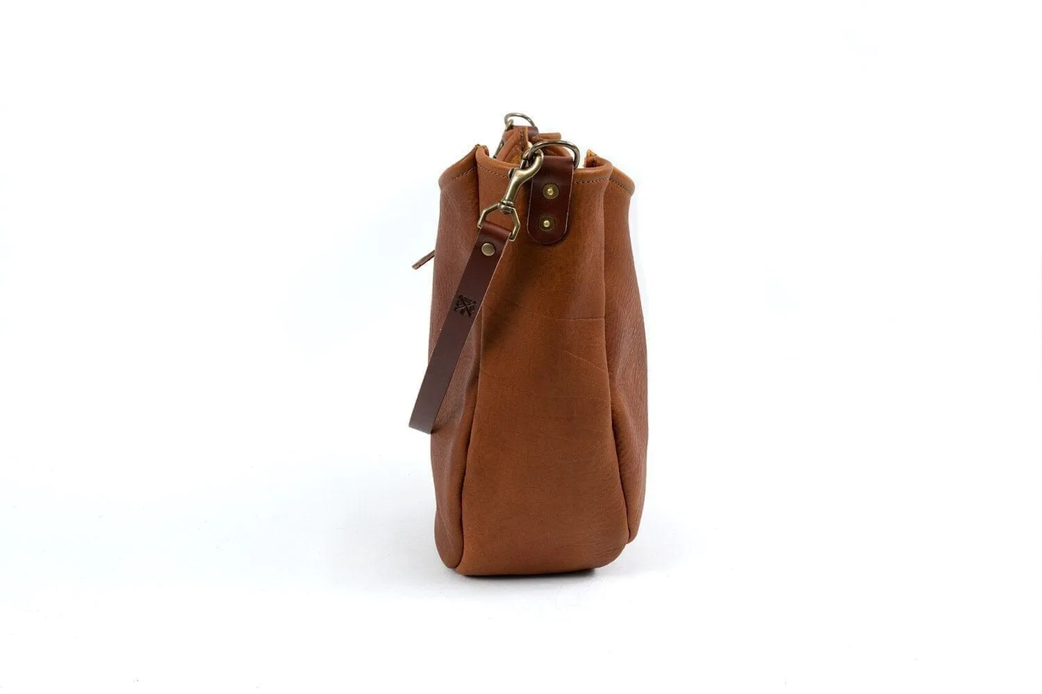 CELESTE LEATHER HOBO BAG - MEDIUM - PEACH FUZZ - IN STOCK