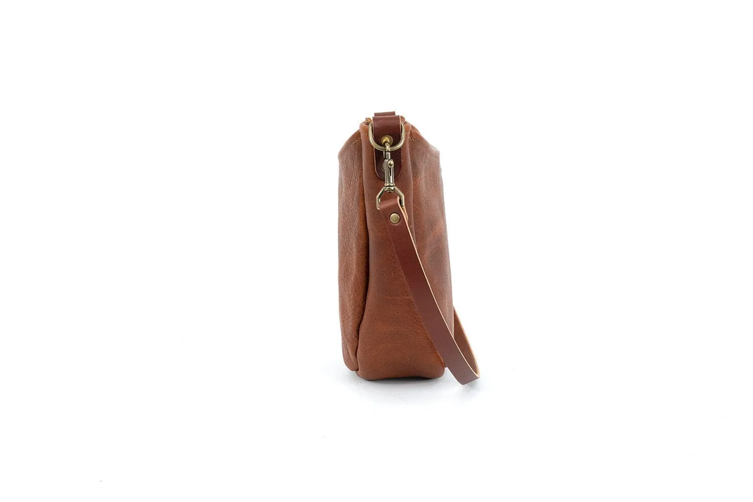 CELESTE LEATHER HOBO BAG - OLIVE