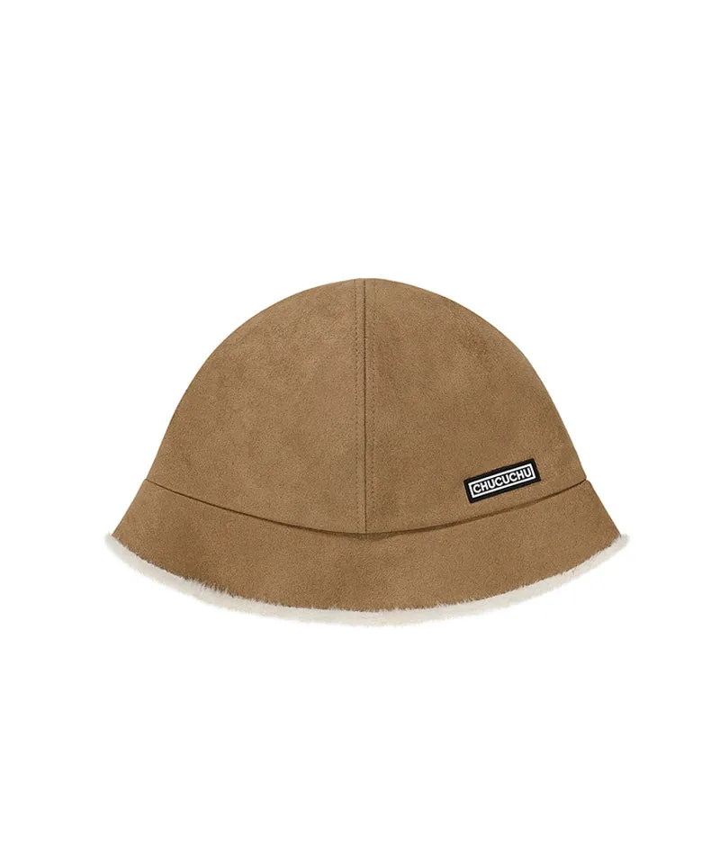 CHUCUCHU Suede Bucket Hat - Camel