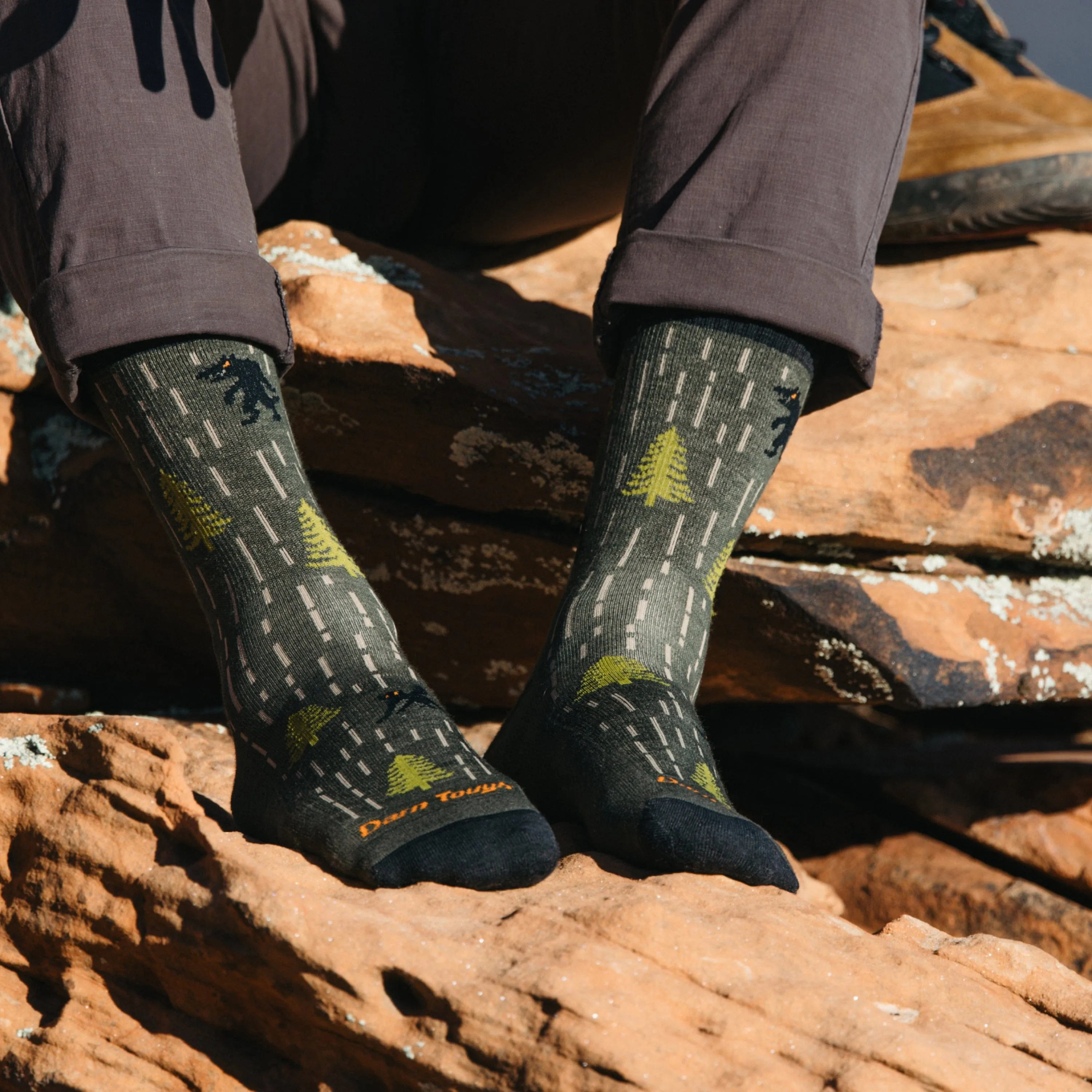 Darn Tough Mens Yarn Goblin Micro Crew Lightweight Hiking Socks - Clearance