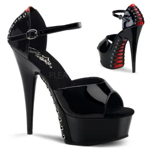 DELIGHT-660FH  Black-Red Patent/Black