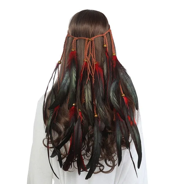 Fashion Boho Style Feather Headband Hairpiece