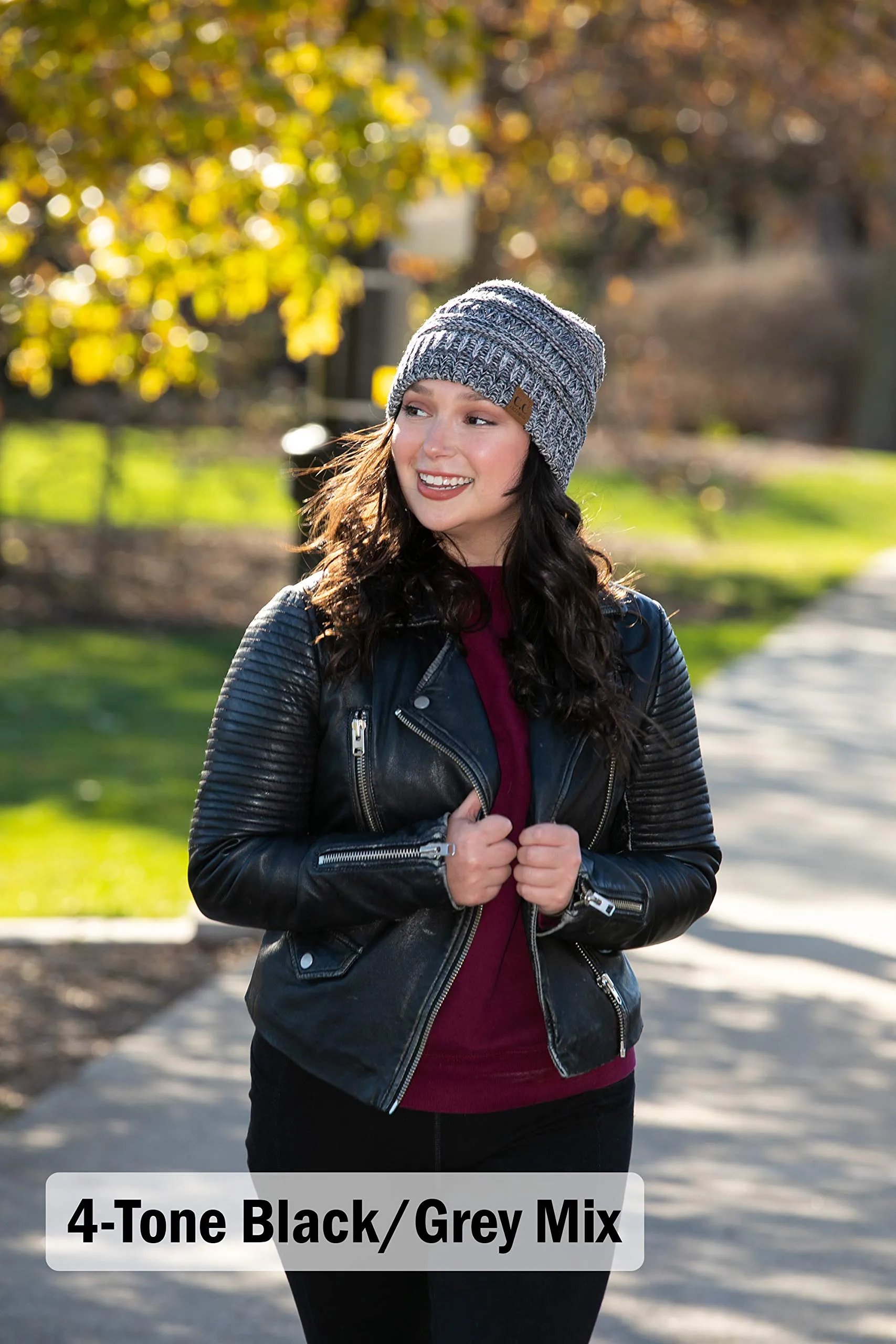 Funky Junque Exclusives Solid Ribbed Beanie