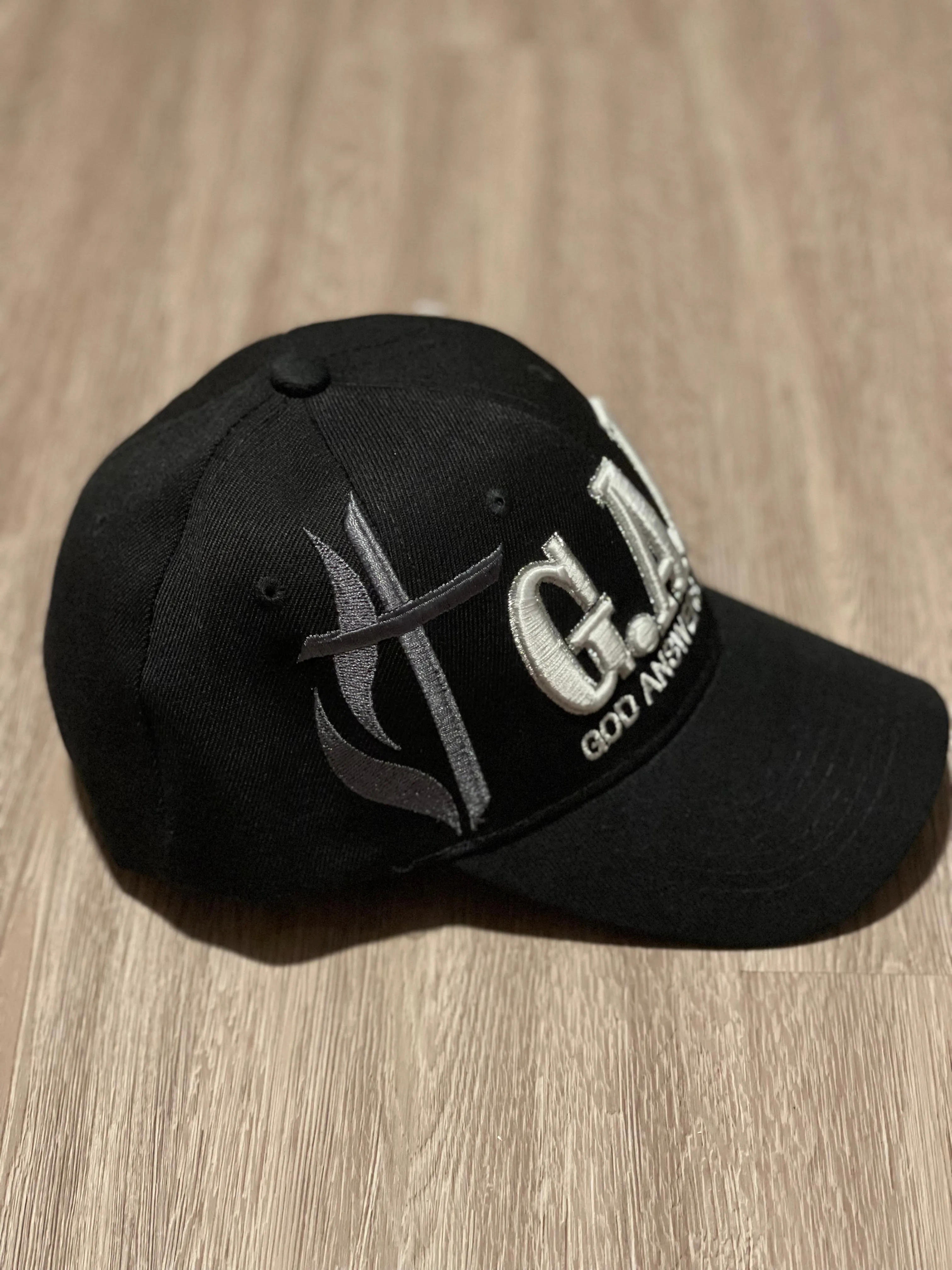 G.A.P. (God Answers Prayers) Baseball Cap - Black
