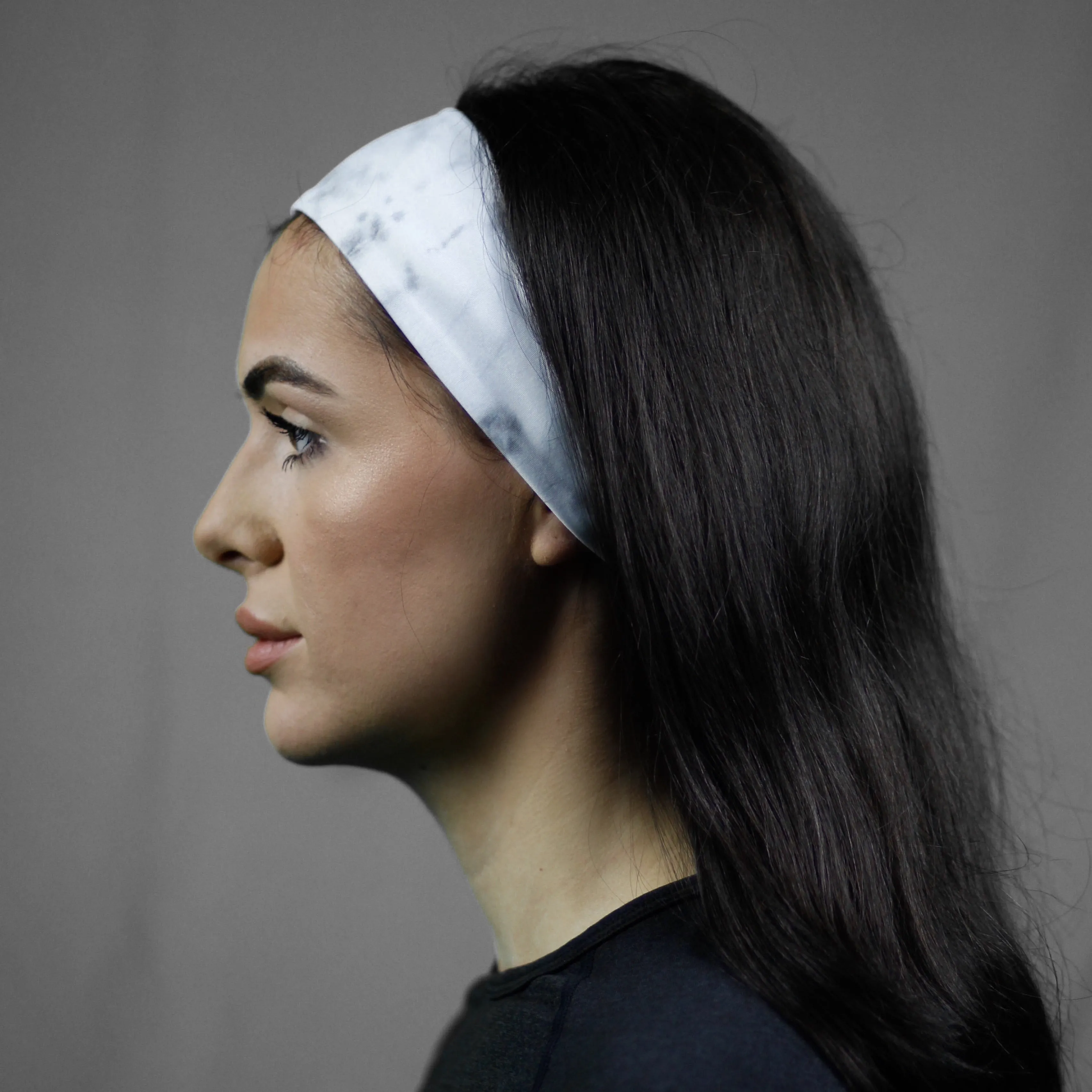 Grey Tie Dye Sports Headband