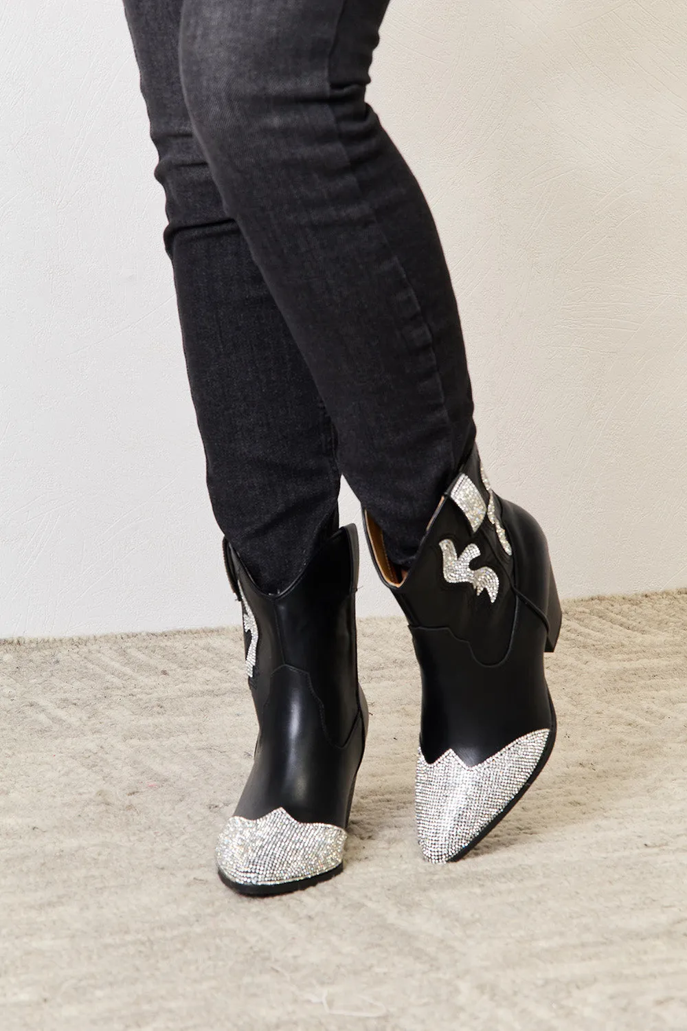 Hazel Blues® |  East Lion Corp Rhinestone Pointed  Boots