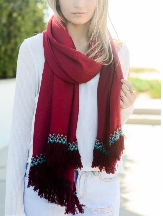 Ivory Fringe Scarf
