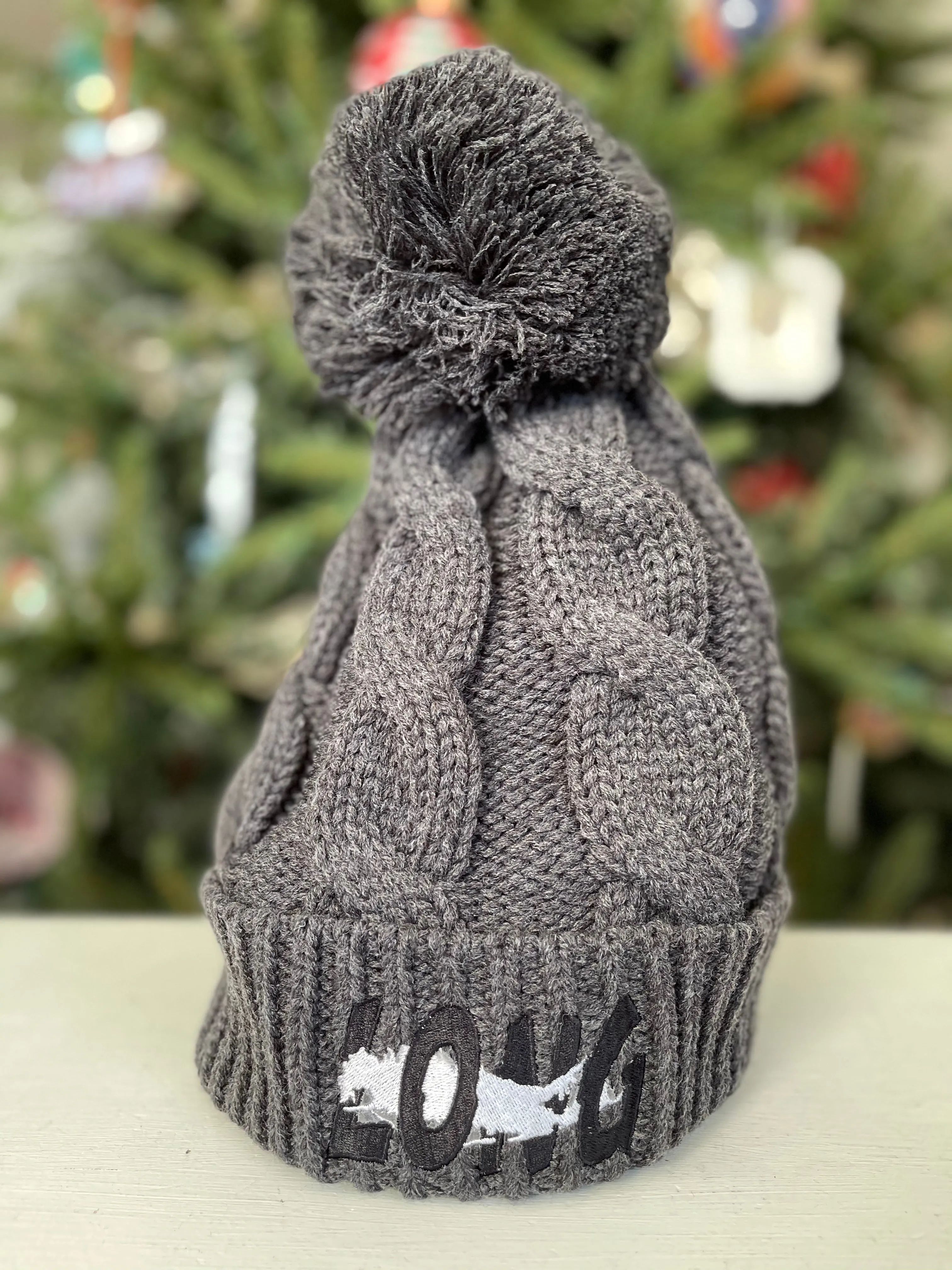 LI Offset Twist Knit Beanie