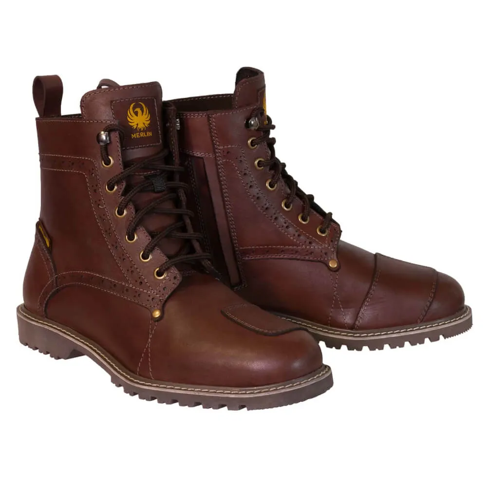 Merlin Derby Brogue D3O Waterproof Boots Brown