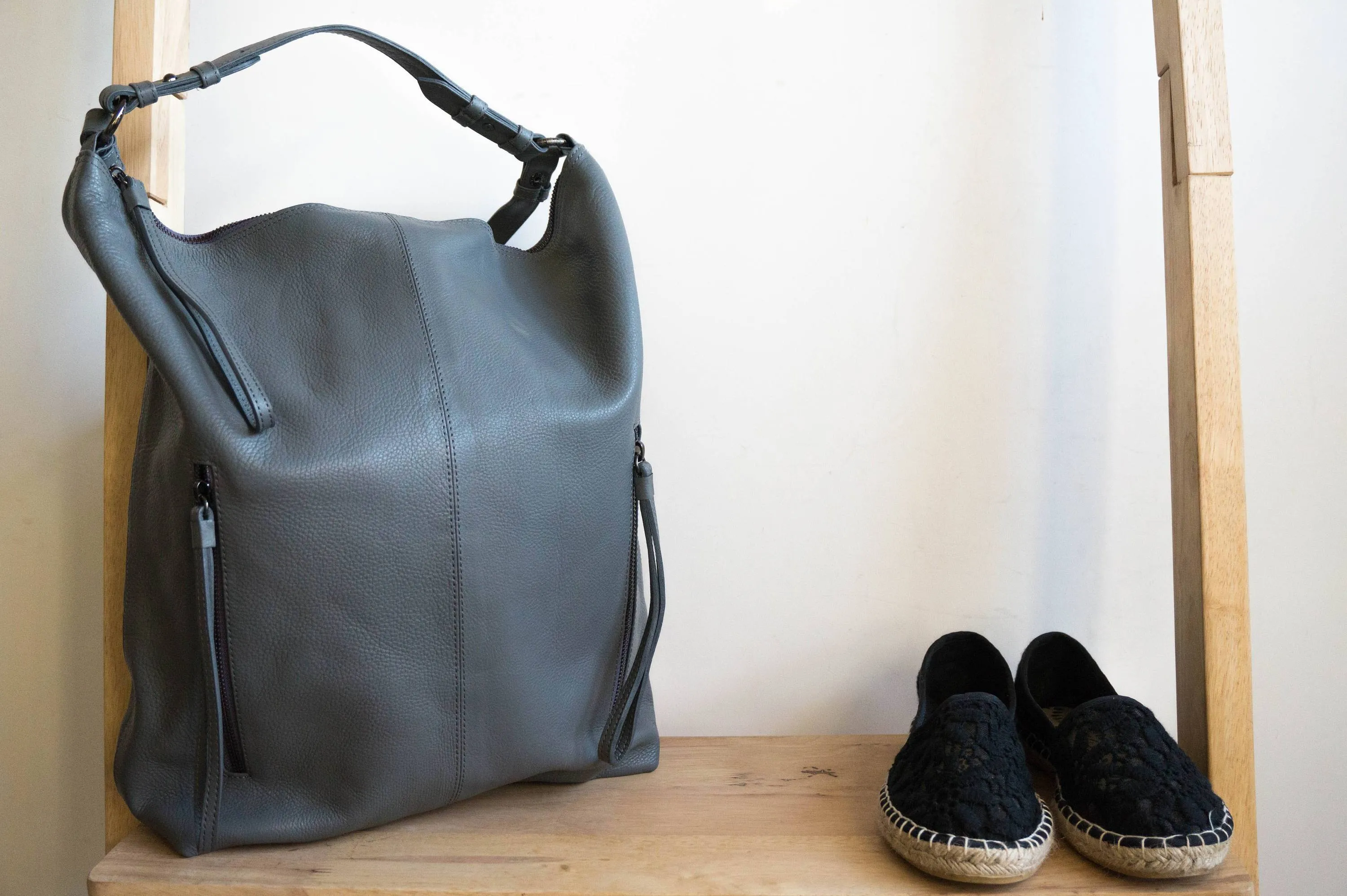 Neve Hobo Convertible Tote in Grey