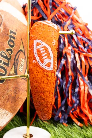 Orange Football Seed Bead Sequin Headband