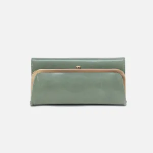 Rachel Continental Wallet In Polished Leather - Jade