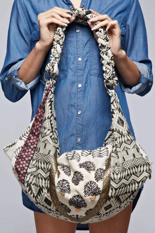 REZ EMBELLISHED HOBO BAG