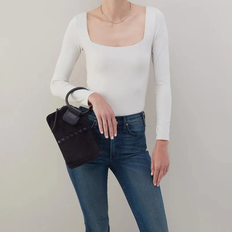 Sable Clutch- Suede Navy