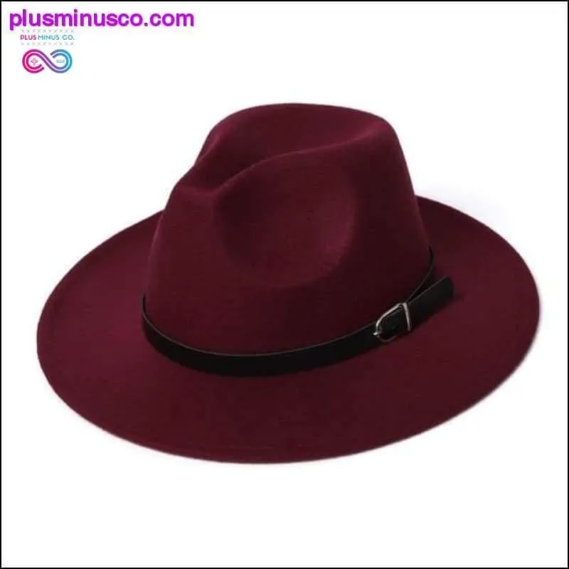 Unisex Fedora Hat Winter Imitation Wool Felt Hats for